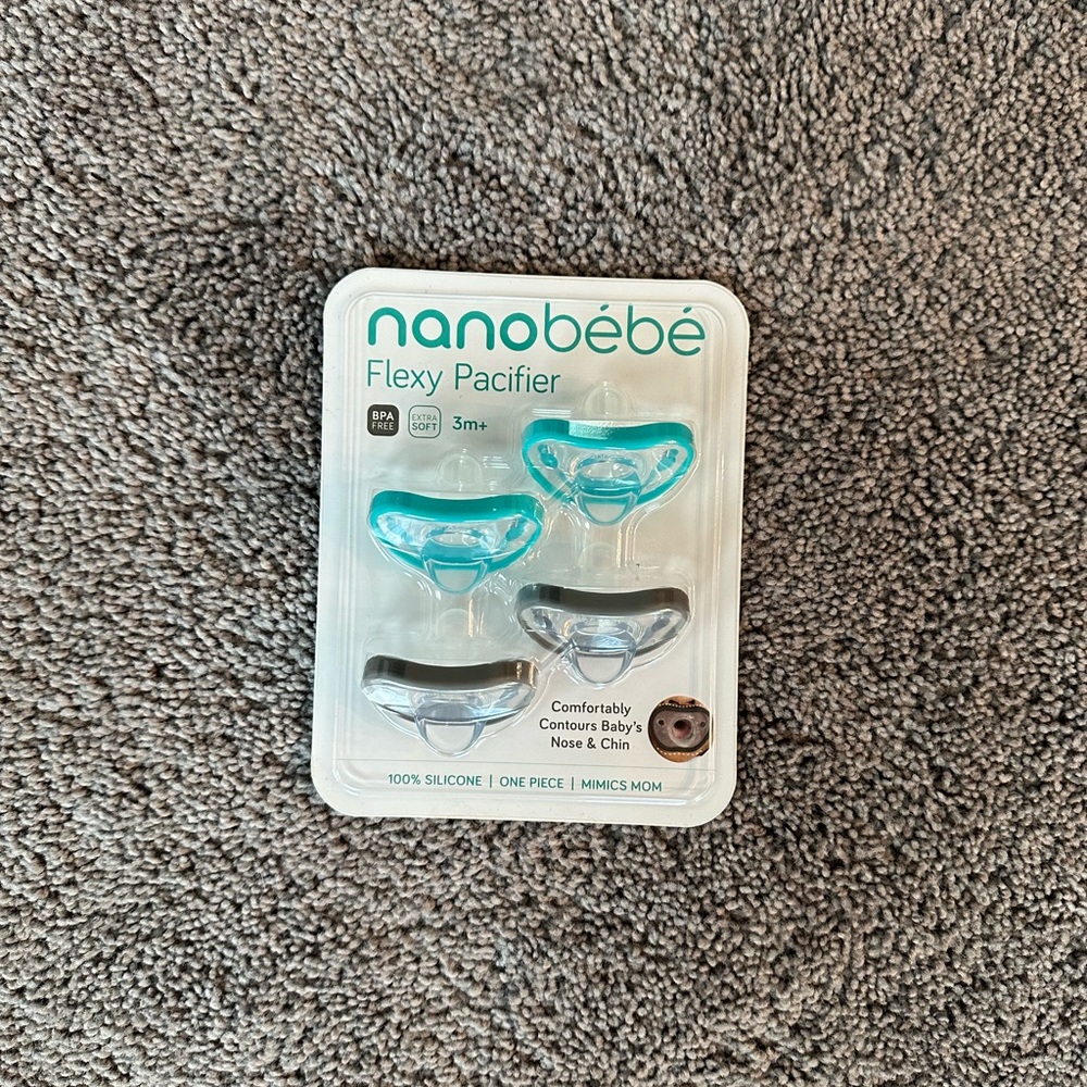 Nabobébé flexi pacifier 3m+ four pack